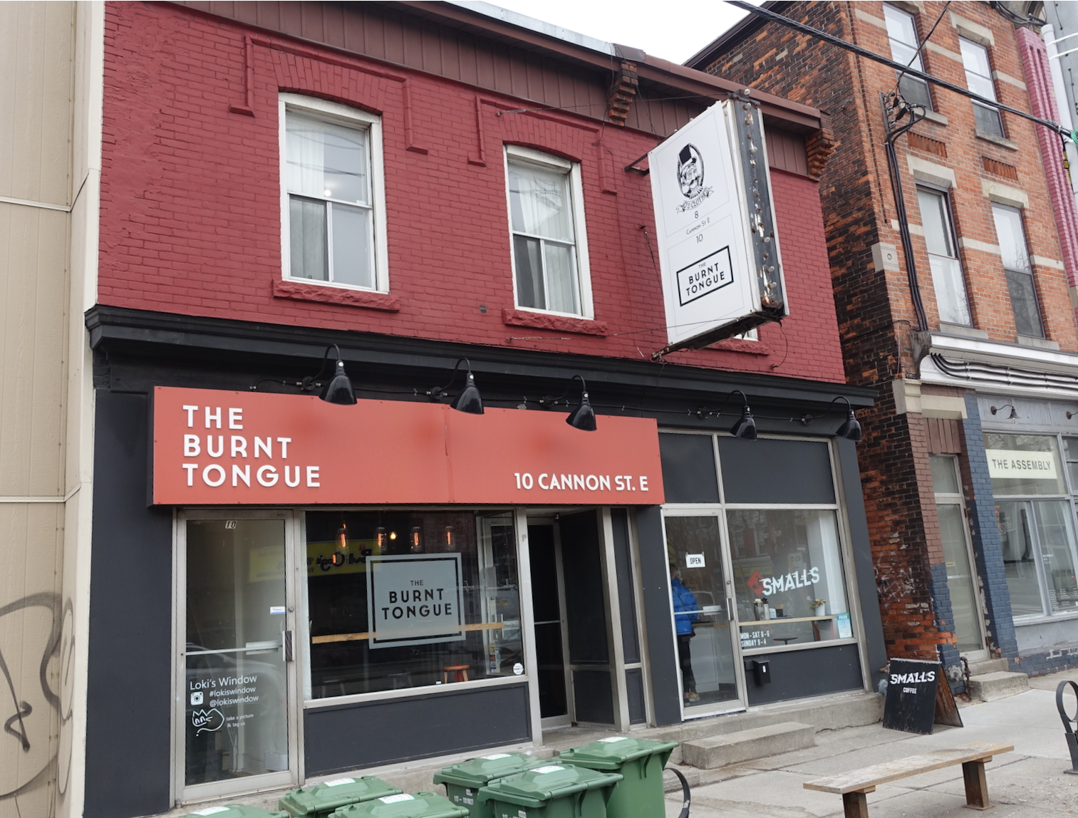 The Burnt Tongue has great soups (as well as a great name). Next door is Smalls cafe (it has just one seat to sit at the window). 