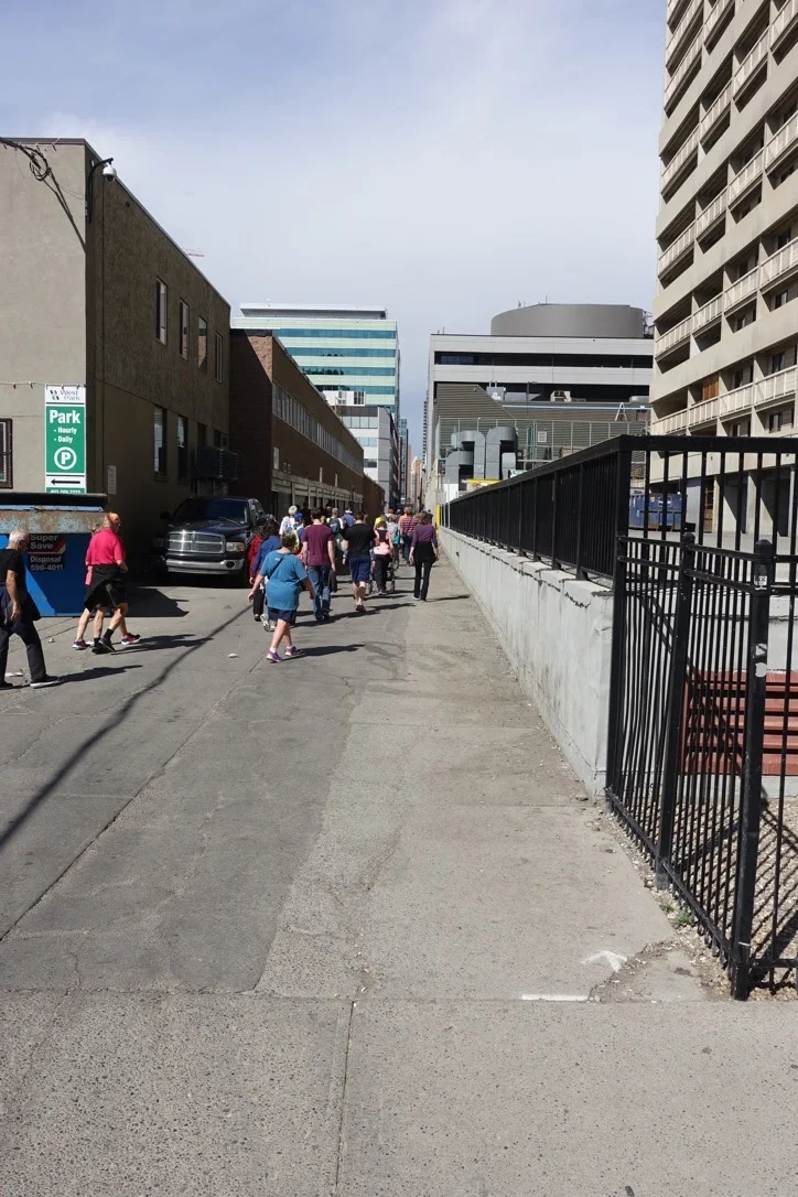 Even the back alleys are pedestrian friend in the City Centre.