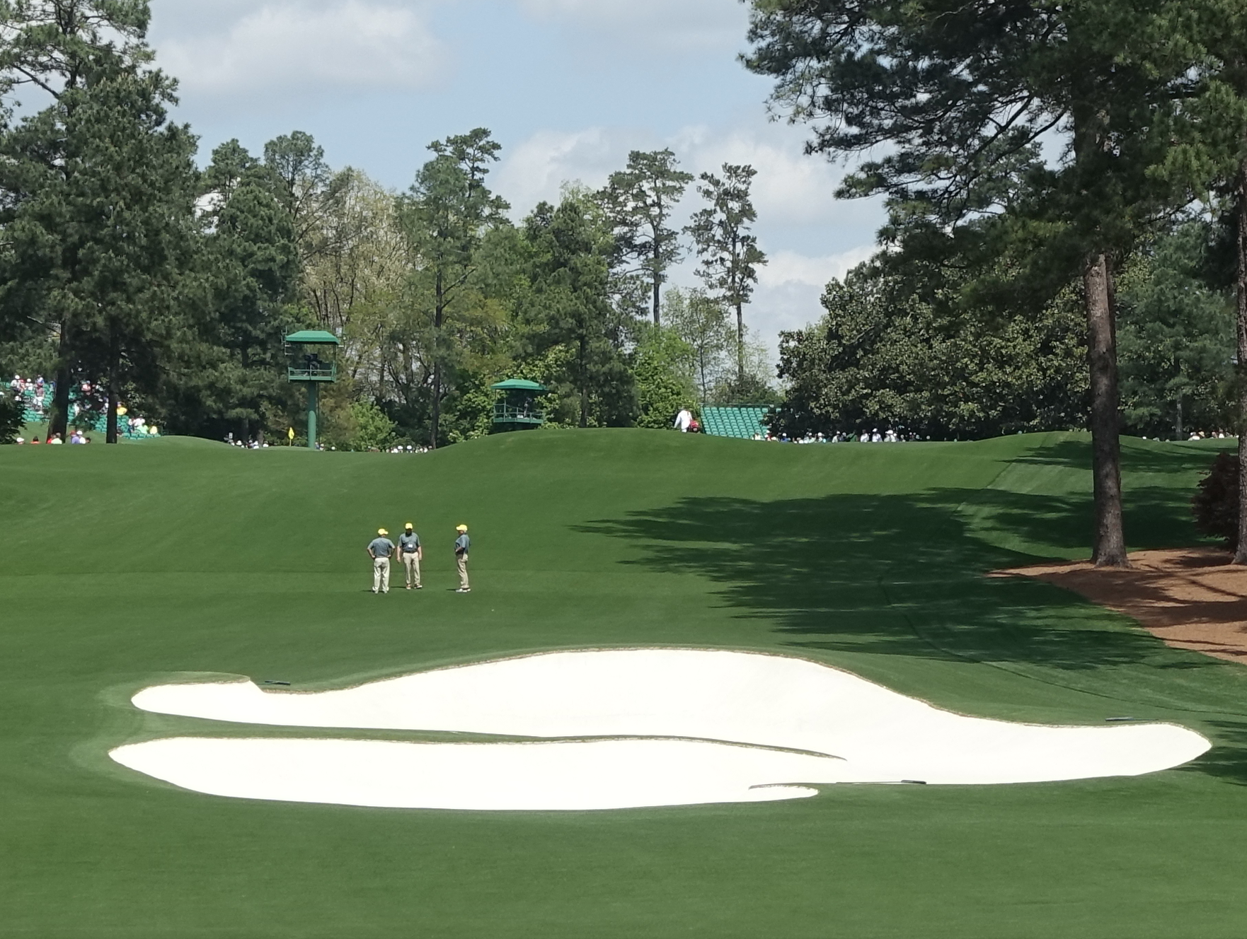The fairways are generous but there are few flat spots. 