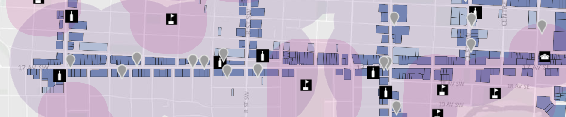 The Red Mile will become the Weed Mile this summer as perhaps as many as a dozen "pot shops" open on or near 17th Ave SW. (source City of Calgary website).