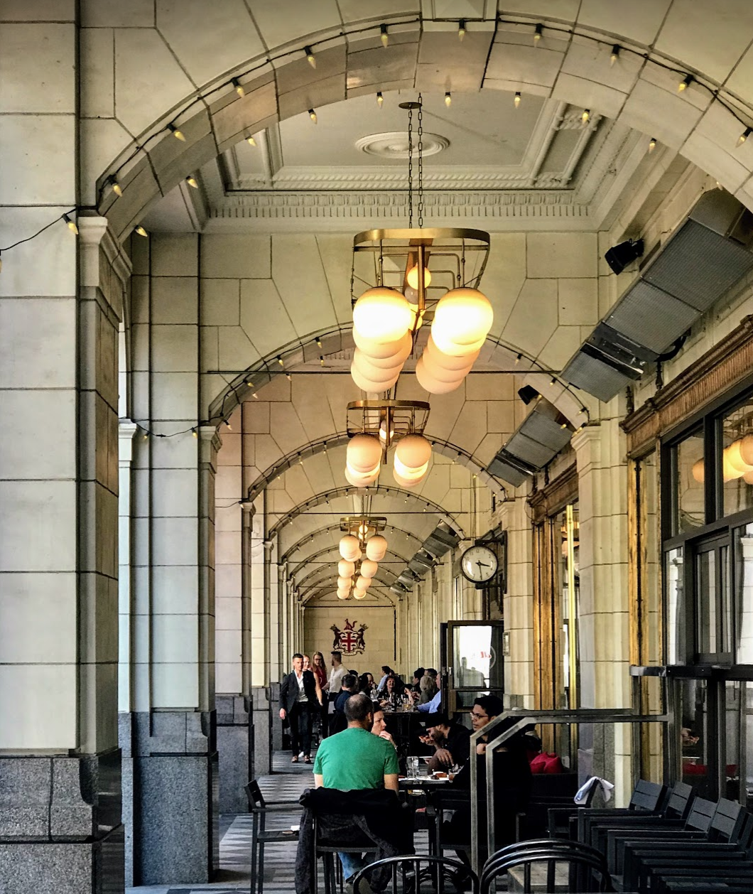 It doesn't get much better than al fresco dining on Stephen Avenue under the Bay's colonnade. 