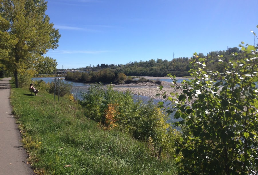 We even have our own stretch of the Bow River, with our own islands. 