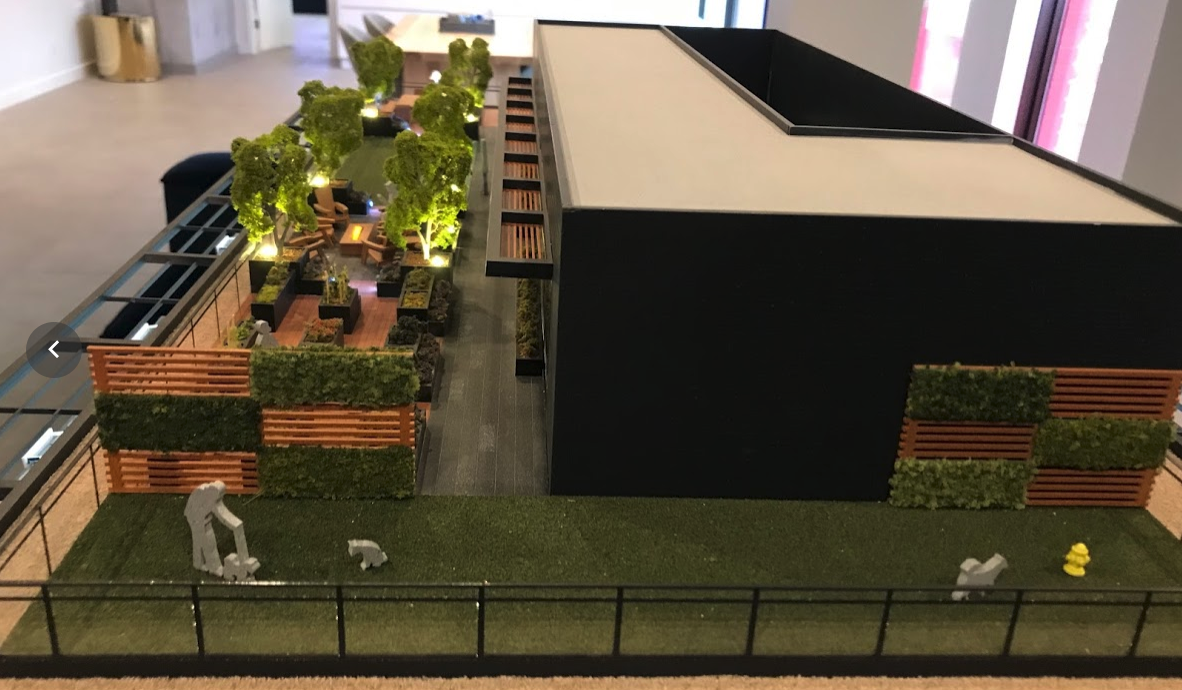 The Annex's model shows a roof-top dog run, I am thinking this is a first in Calgary. 