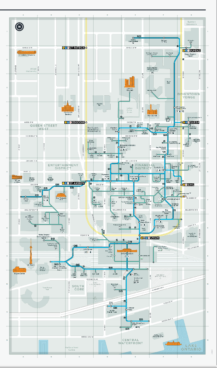 Toronto’s 30 kilometre long PATH system is recognized as an important element fo the economic viability of the city’s downtown core which is one of the strongest in the world.