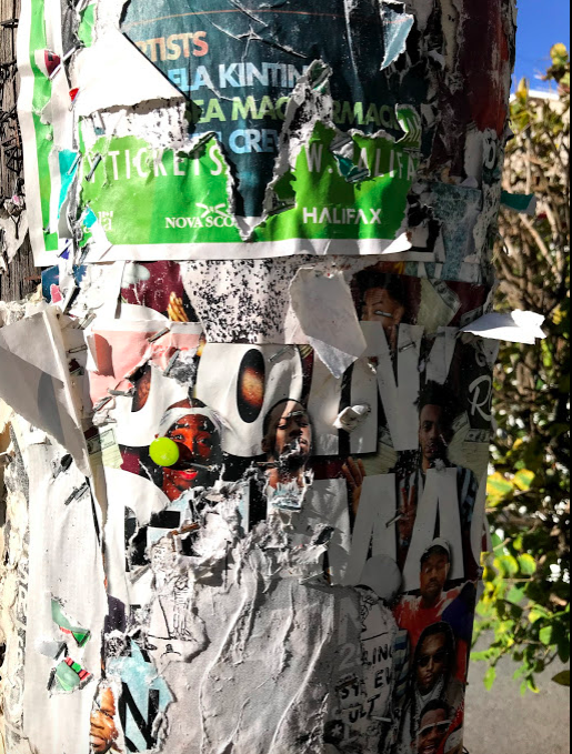 More telephone pole art.