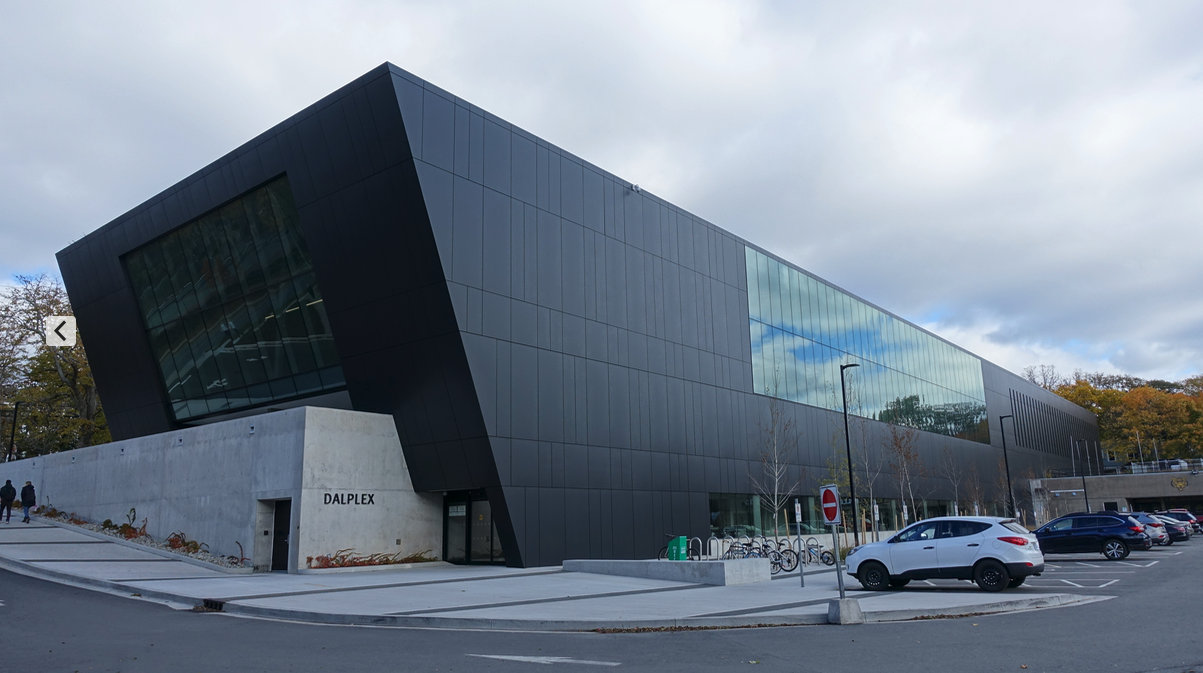 At the opposite end of the architectural spectrum is the minimalist and forboding new athletic centre at Dalhousie University. It shares the same container-like aesthetics as the downtown library - perhaps some futuristic cargo ship. The Dalplex was designed by FBM and MJMA Architects.