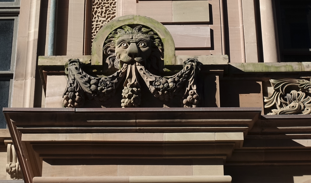 The old post office which is now the Nova Scotia Art Gallery has some menacing looking figures.