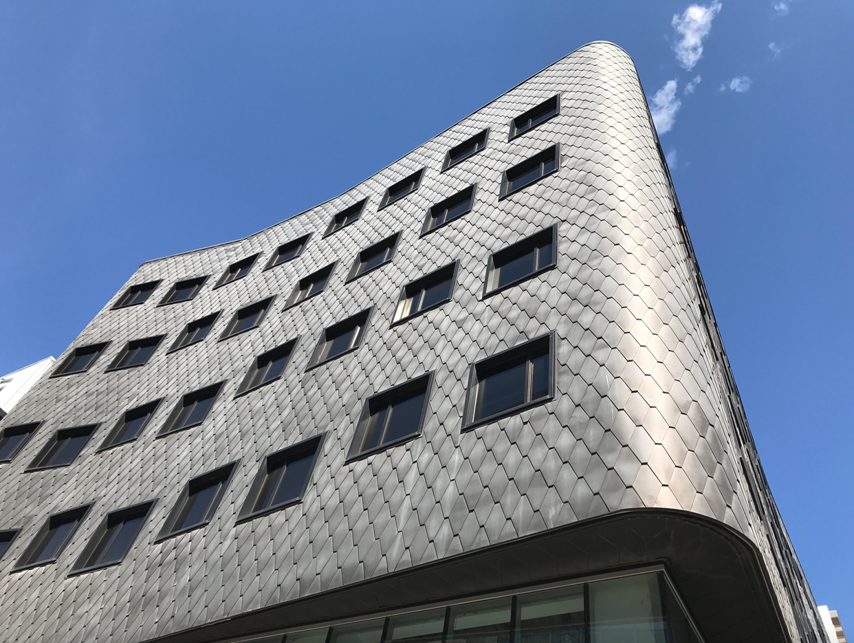 The University of Calgary’s Downtown Campus Building’s snake-like facade proceeded that of of East Village’s National Music Centre.