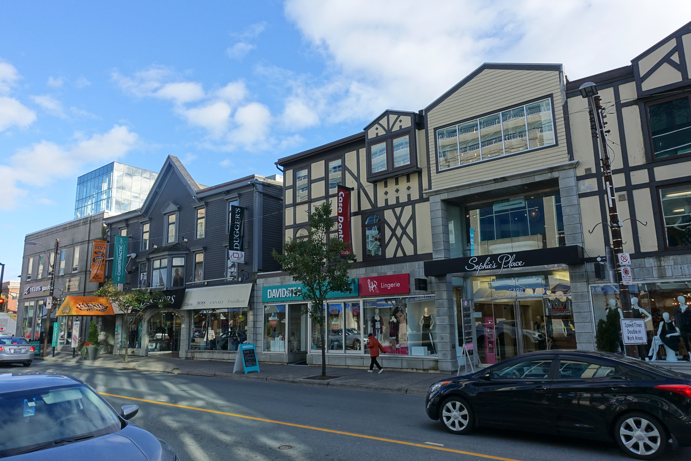 Spring Garden Road has a lovely mix of shops and architecture.
