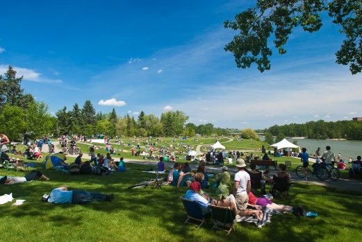 Calgary’s green beach….
