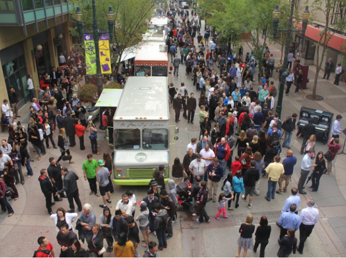 Food Trucks on Stephen Avenue Walk.