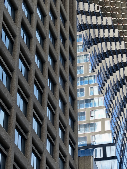 Downtown Calgary’s architecture is full of intriguing patterns, textures and juxtaposition. Remember to always look up!