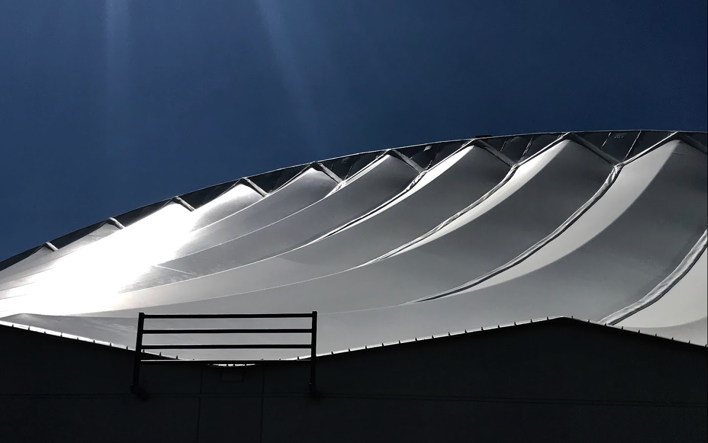 The roof of the Repsol Sports Centre evokes a celestial sense of place.