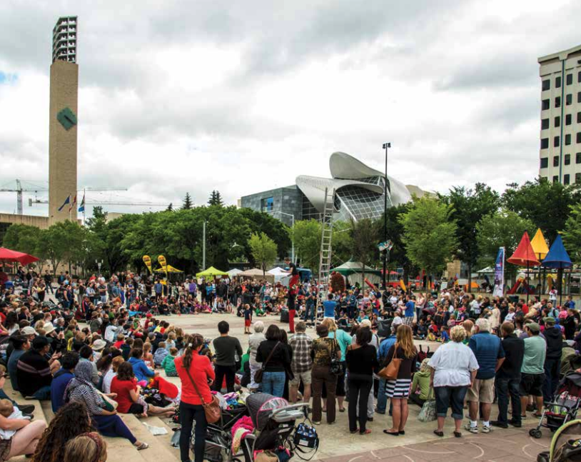 Edmonton’s Churchill Square has been a popular festival and gathering place for decades.