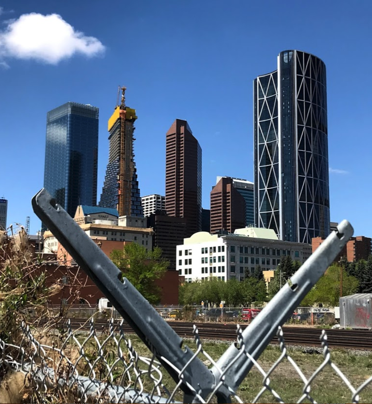 Calgary has two new signature towers over 50 storeys, Brookfield Place and Telus Sky on the left with Suncor Centre and The Bow on the right.