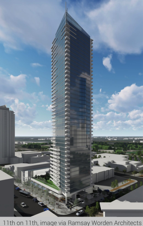 InterGulf’s 11th and 11th residential tower on the west side of the Beltline is also under construction.