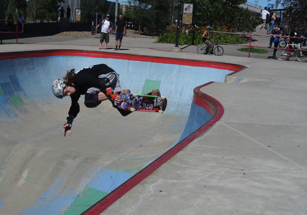 Skateboarding fun at Shaw Millennium Park
