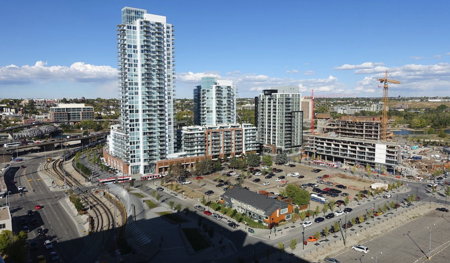 East Village is dominated by high-rise, contemporary architecture.