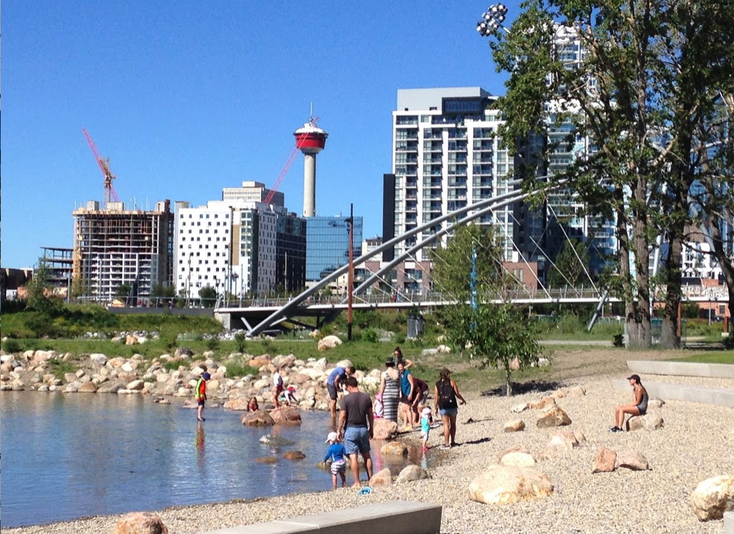 St. Patrick’s Island’s pebble beach is located next to East Village.