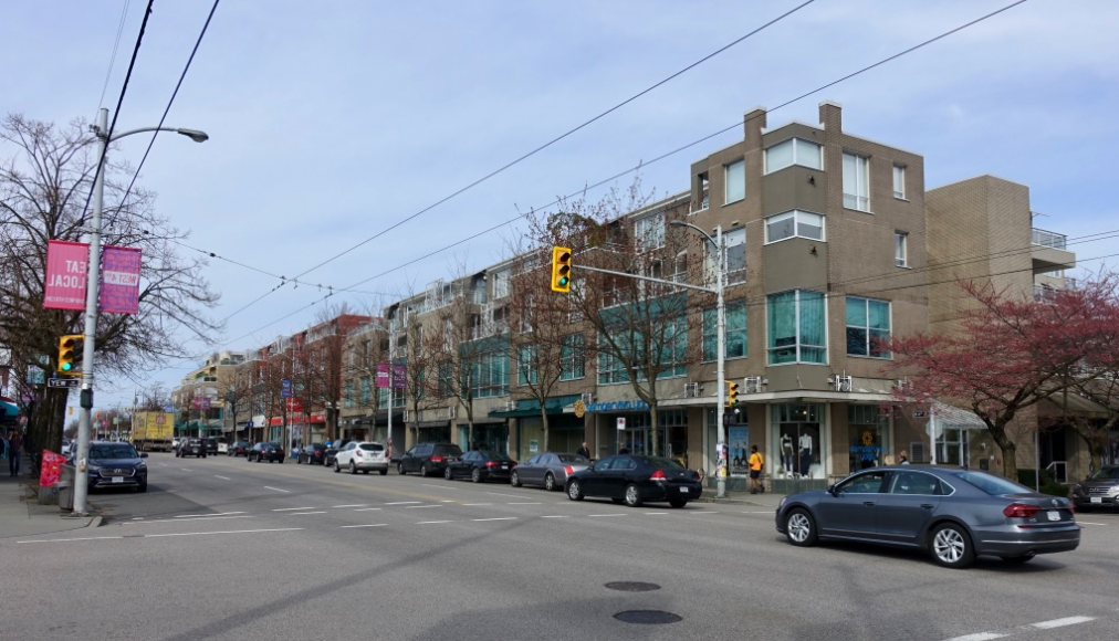 Kitsilano’s Main Street is lined with shops, cafes and restaurants.