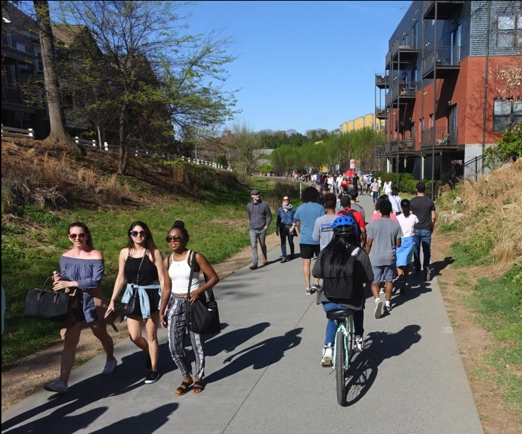 When in Atlanta in the April 2018, I was shocked at the traffic along their Beltline pathway system. Its was the first time I have ever felt unsafe as a pedestrian. Cyclist when whipping by without any notice, Brenda was so uncomfortable she turned back after just 15 minutes. Unfortunately cyclist and pedestrians don’t mix well when multi-use pathways get busy.