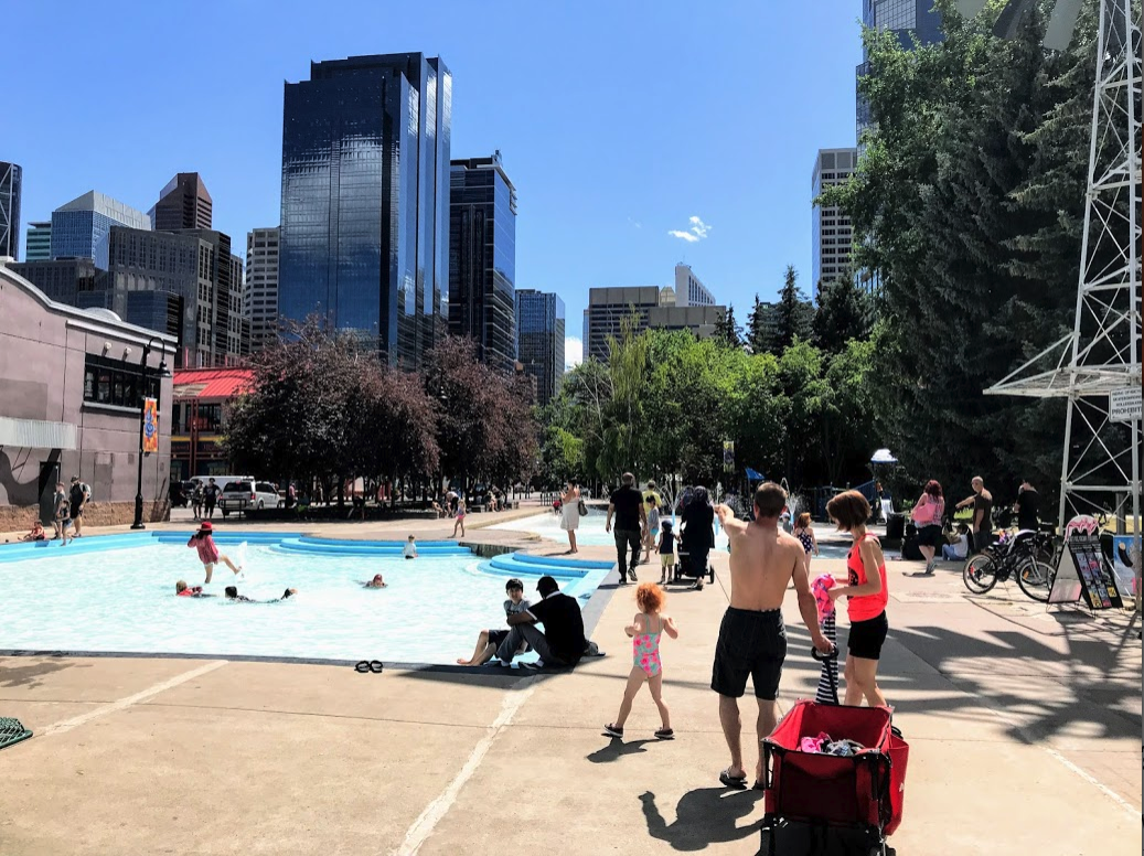 Eau Claire’s wading pool is the gateway to Prince’s Island.