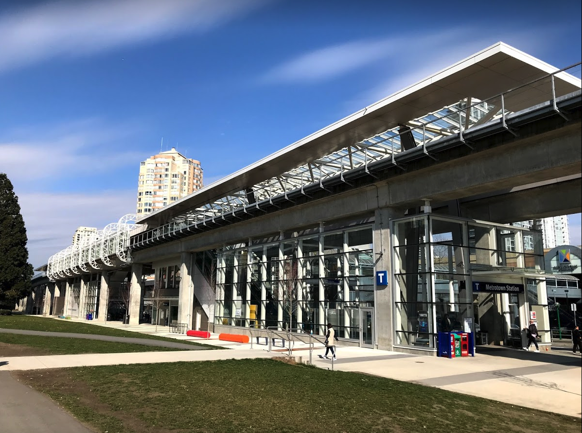 The Metrotown Station is very inviting at ground level.
