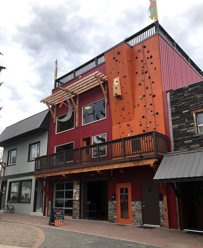 The Spirit Rock Climbing Centre is one of several more contemporary buildings now populating downtown Kimberley.
