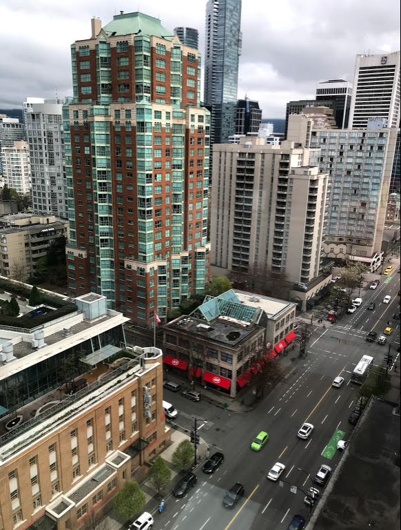 I read somewhere that there is something like 30 grocery stores in Vancouver’s City Centre. This two level IGA integrated into a residential building providing a human scale structure next to the pedestrian street.