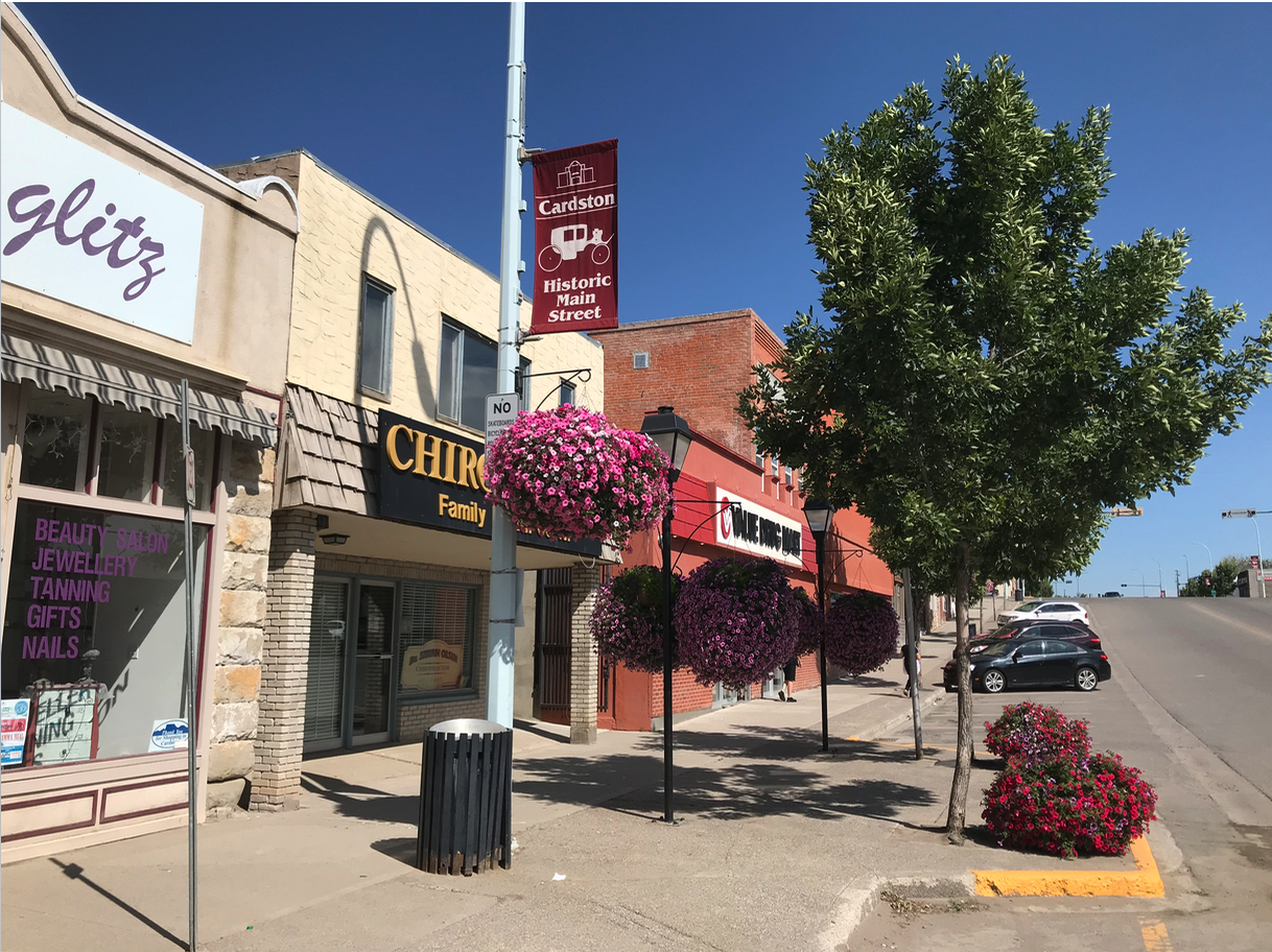 Cardston’s lovely historic Main Street was deserted on Saturday morning as everyone was at church.