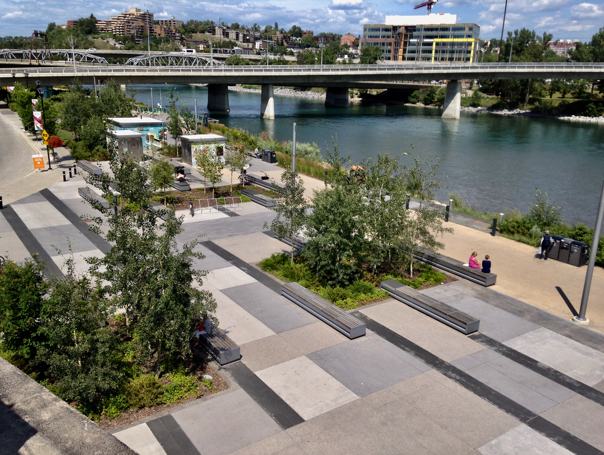 RiverWalk as seen from the Charbar roof-top patio.