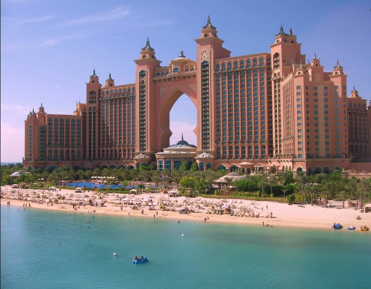 Dubai’s Atlantis, The Palm Hotel is one of over 600 hotels in the city including 113 five-star hotels. I don’t think Canada has 113 five-five star hotels. It is part of a huge housing development The Palm.