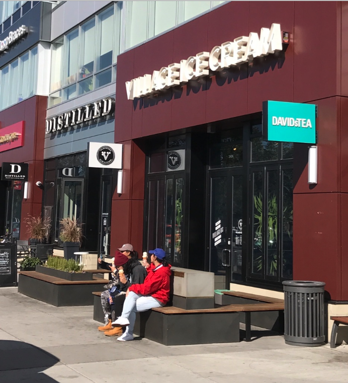 Marada Loop is home to many of Calgary home grown shops like Village Ice Cream.