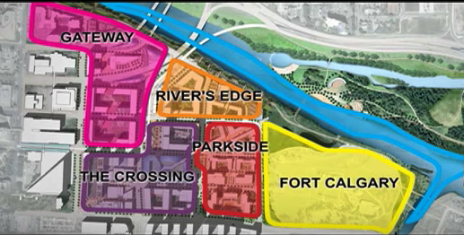 East Village precincts from masterplan