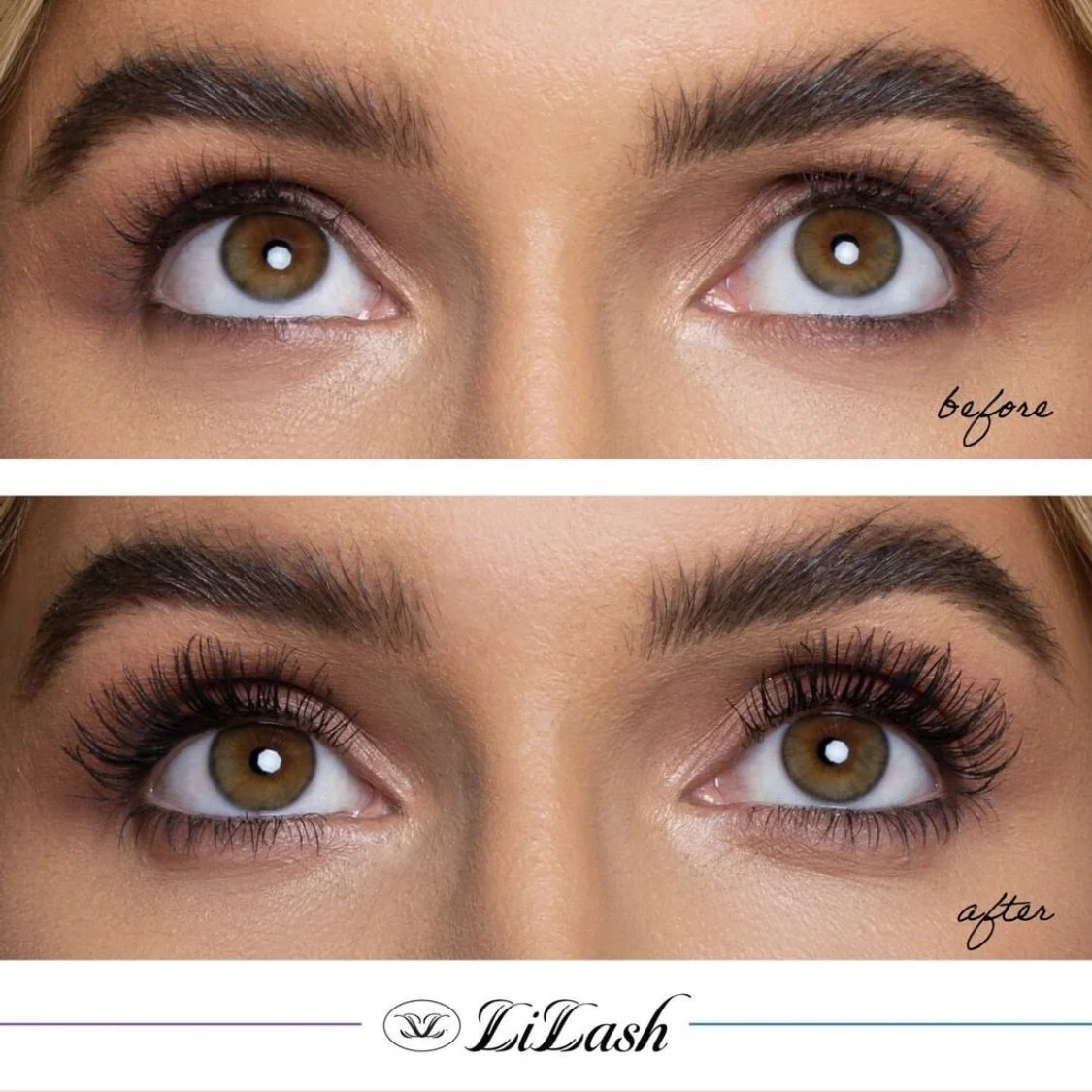 LiLash Lash Serum before and after results