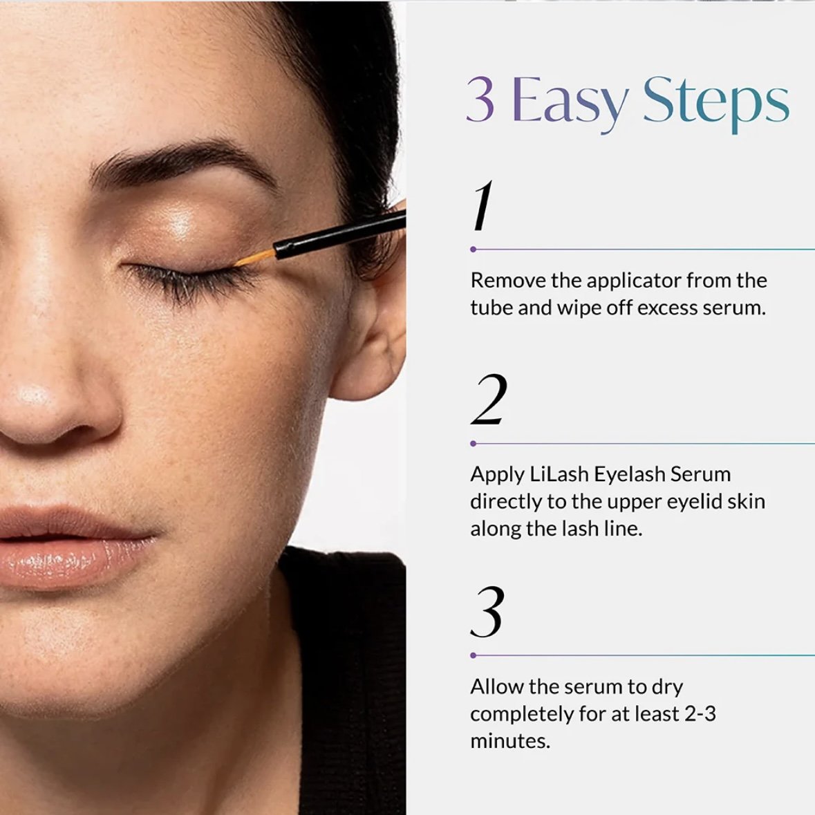 How to apply LiLash Purified Eyelash Serum