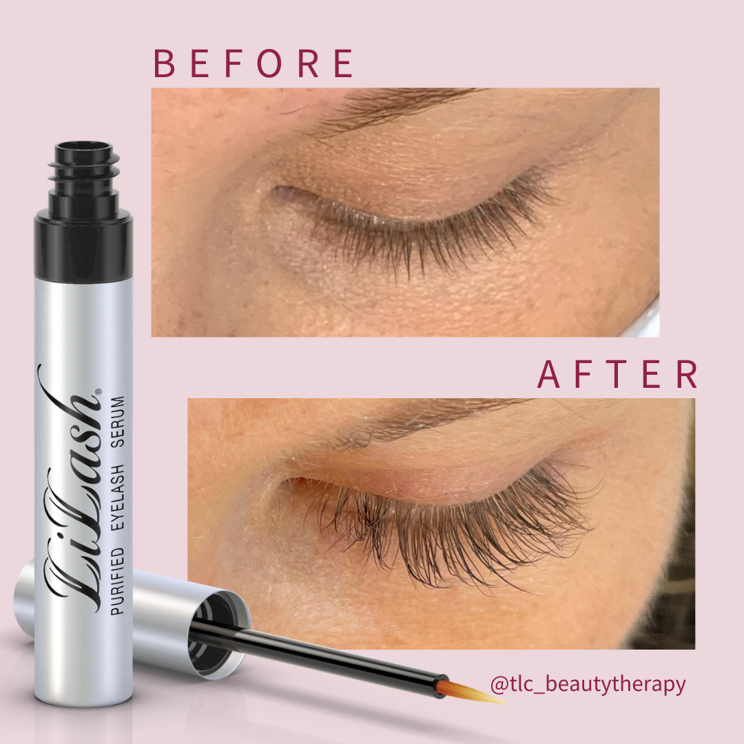 LiLash Purified Eyelash Serum before and after results