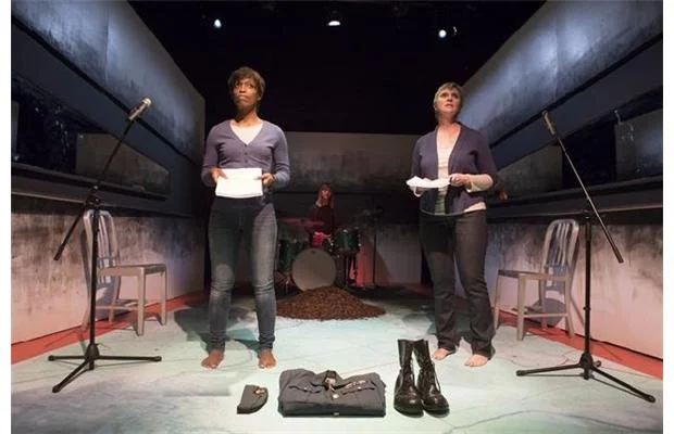 Left to right: Kim Nelson, Lynette Gillis, Deborah Drakeford in One Little Goat's S—/W—