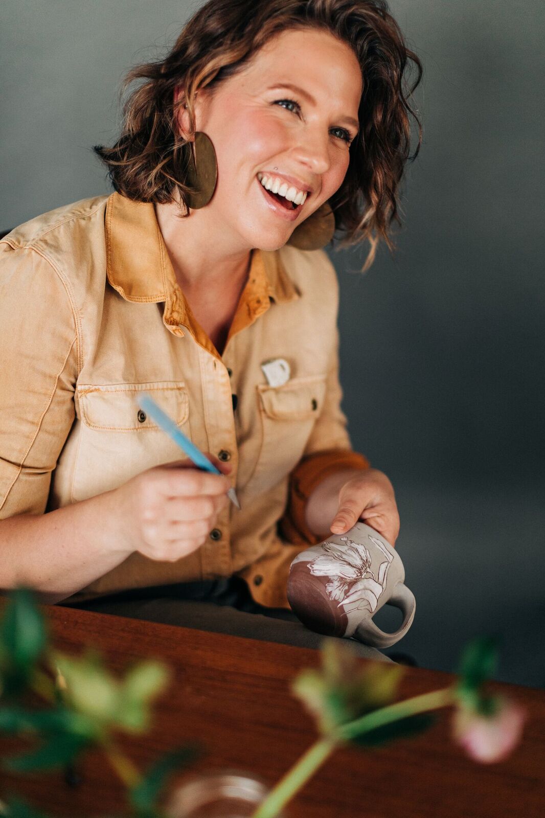 Jessica Sutherland Jessica took a Try Clay class and caught the pottery bug. Or, her inner control-freak perfectionist got slapped in the face. And, she wanted more. (I guess that’s something to bring up to my therapist). Teaching at Good Dirt has been an honor and a privilege - being allowed and trusted to be a part of someone’s artistic journey feels like her highest calling (and she promises she doesn’t talk in third person in class). She creates and teaches with Rob any chance she gets. She’s smitten. Still. She, Rob and their immortal poodle, Timothy (who is 24. 24!) live on the East Side. You know, that place in Athens you can’t get anyone to drive to.