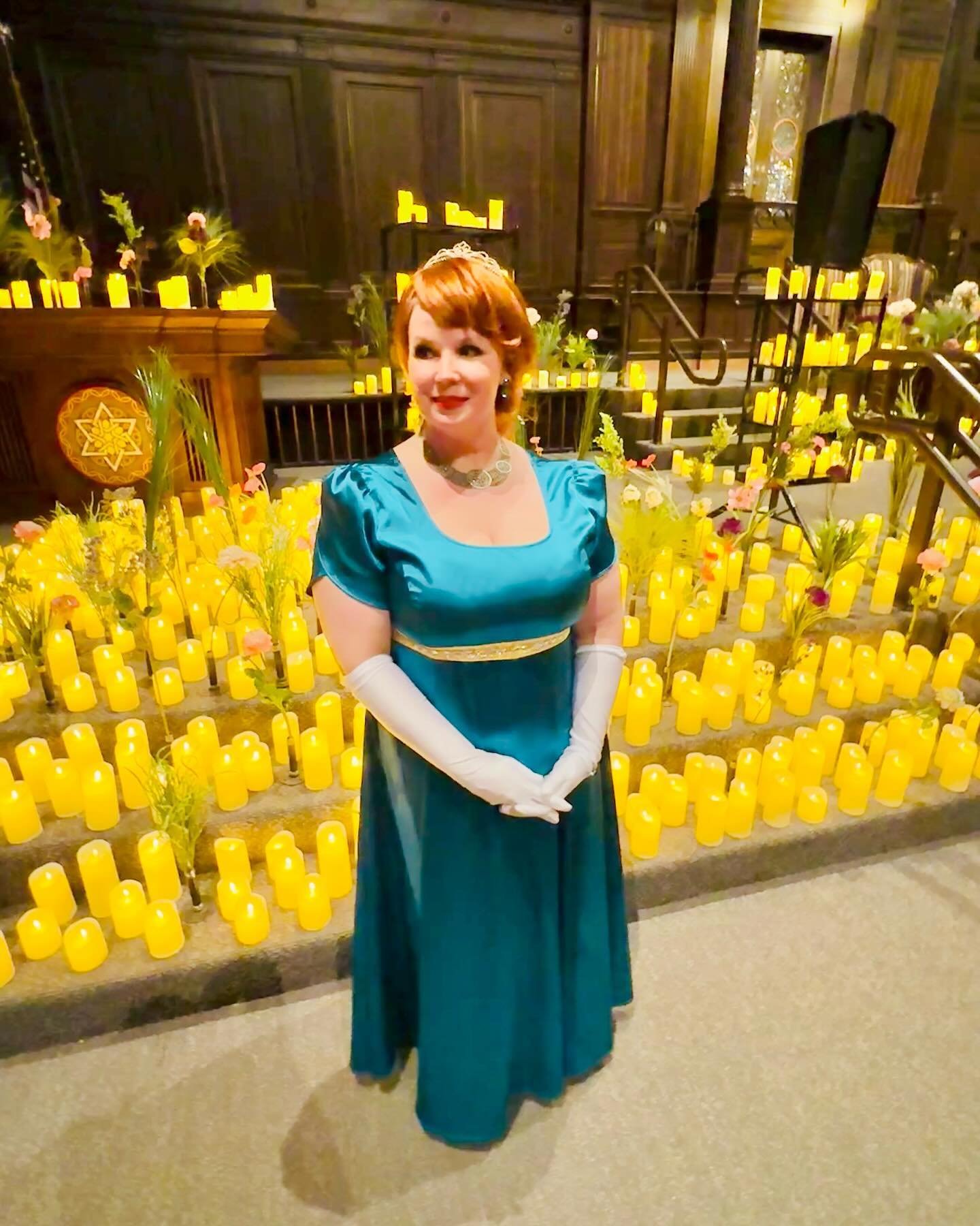 Last night my good friend Georgie JJ Melendez and I went to a candlelight Bridgerton string Quartet concert  in Boston. They said attendees were encouraged to come dressed in Bridgerton attire so immediately she and I were both excited. 

However, wh