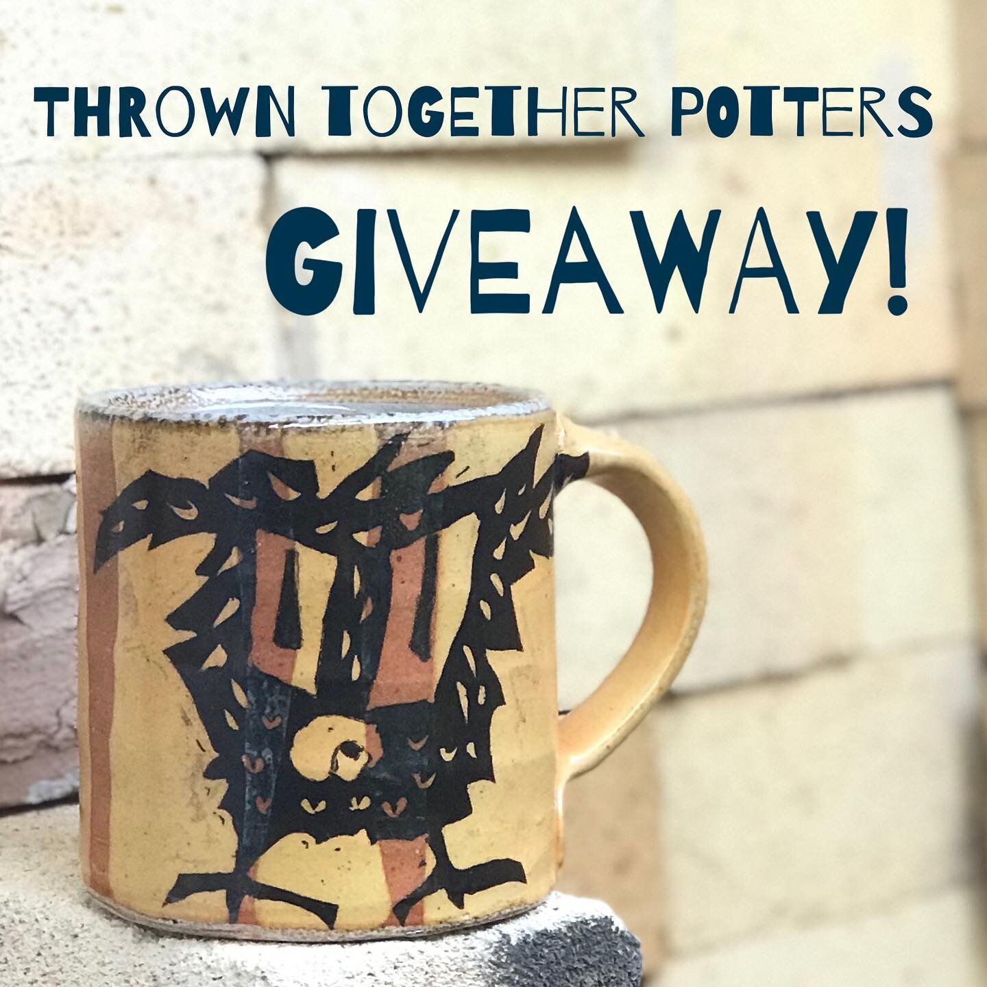 To celebrate our upcoming online sale Thrown Together Potters are having a giveaway. 

You can enter to win this owl mug by:
*Tagging 2 friends in the comments below 
* Head over to @throwntogetherpotters and become a follower 
*Only US residents are