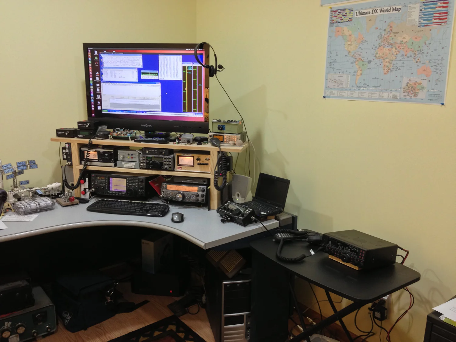 iPhone photo - Adding the FT450 to shack for the MNQP