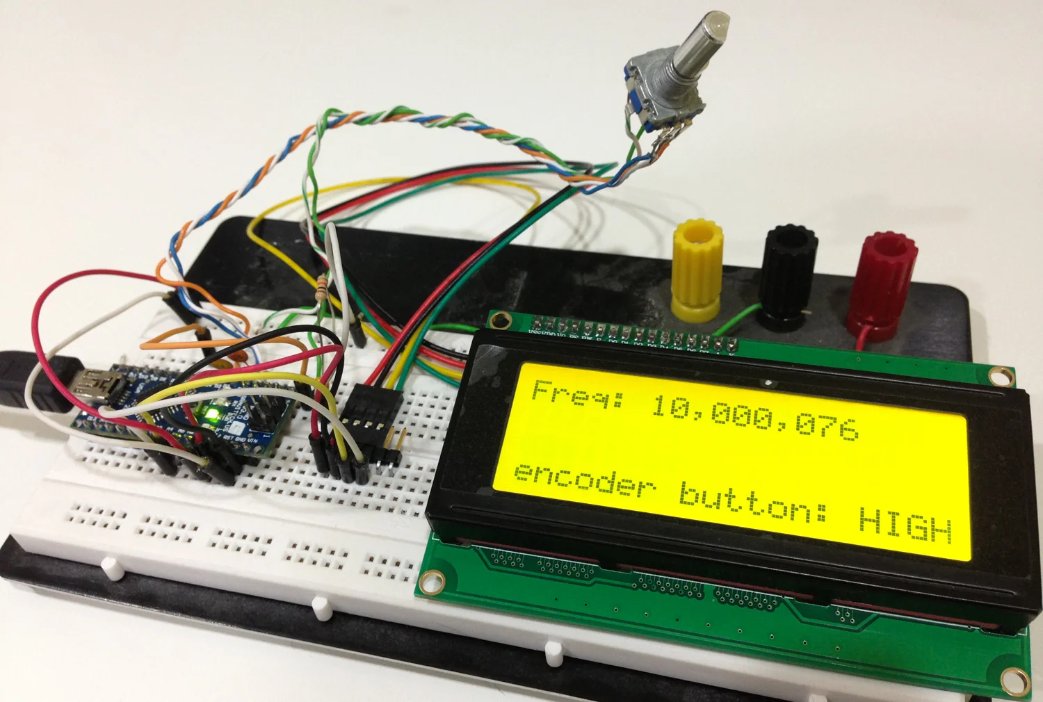 Nano + I2C 20x4 LCD + encoder