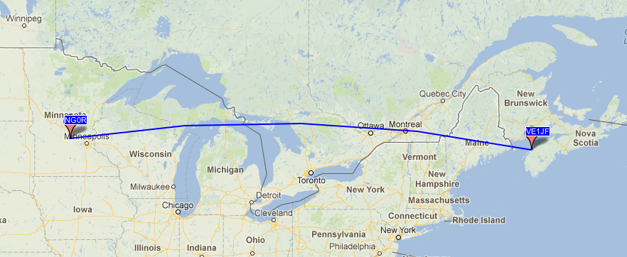 NG0R and VE1JF via WSPR on 6m