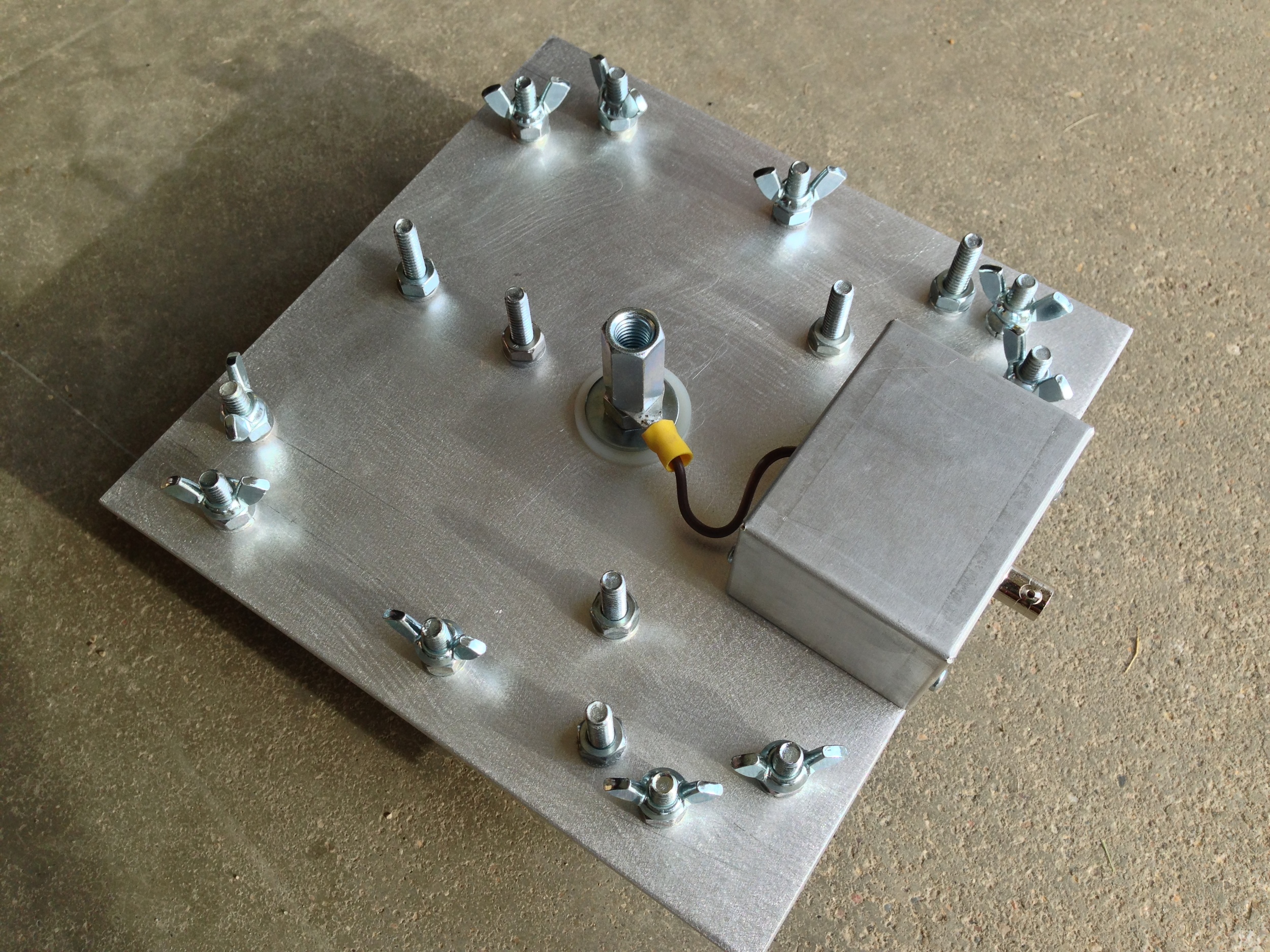 Top side of the base.