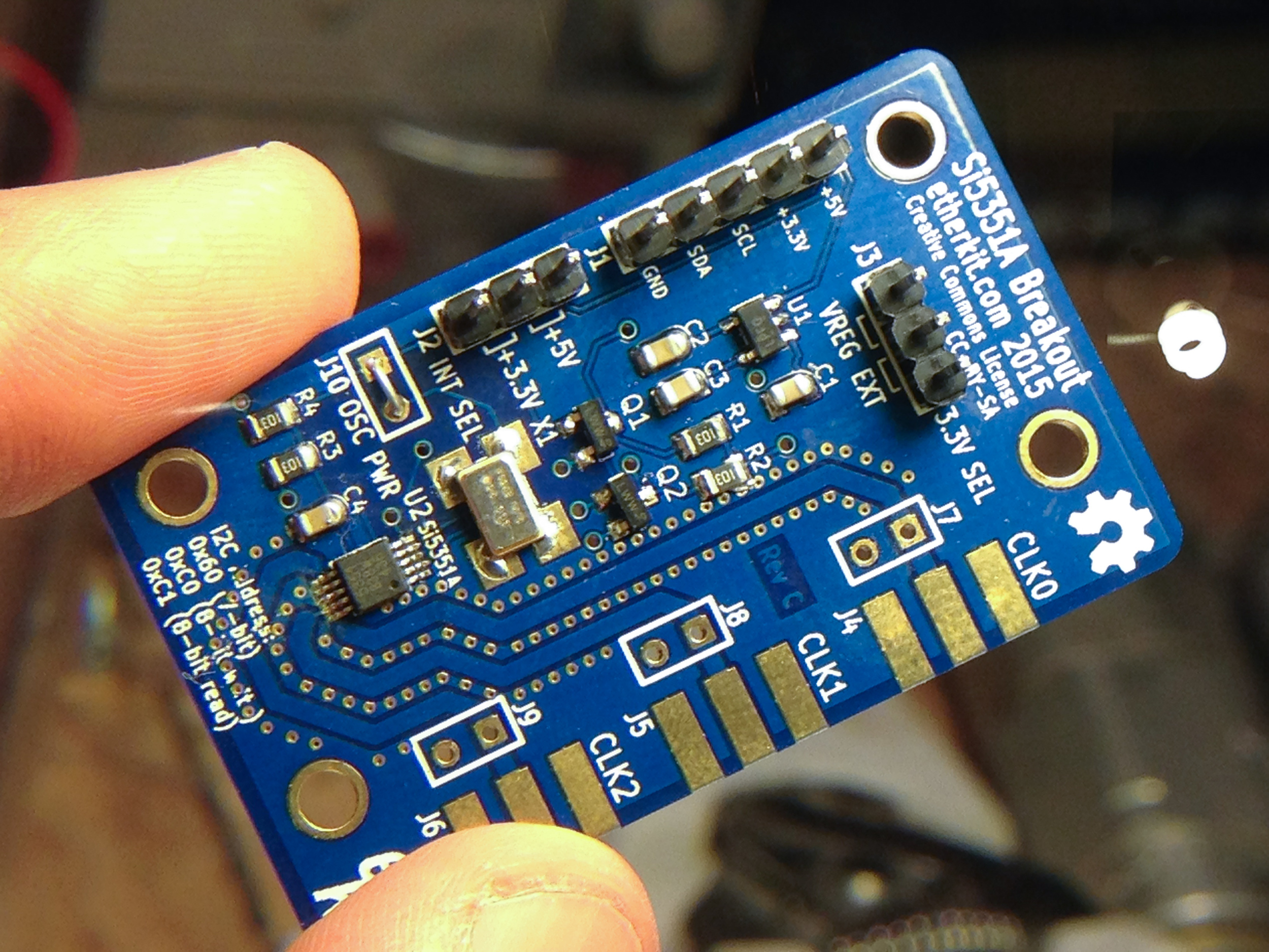 Here is the first one that I built and I used my new reflow heat station for the project