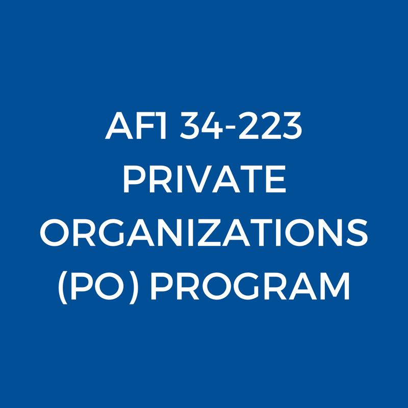 AIR FORCE INSTRUCTION 34-223, PRIVATE ORGANIZATIONS (PO) PROGRAM.png