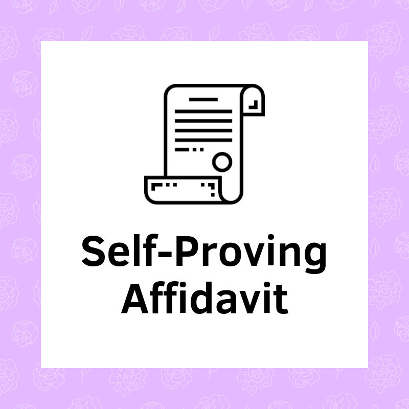 Self-Proving Affidavit