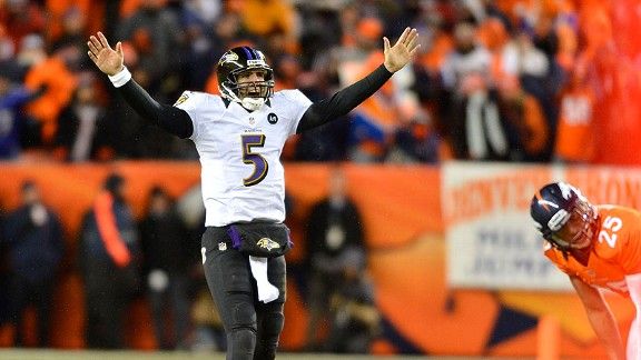 JOE FLACCO , BALTIMORE RAVENS (Ron Chenoy/USA Today Sports)