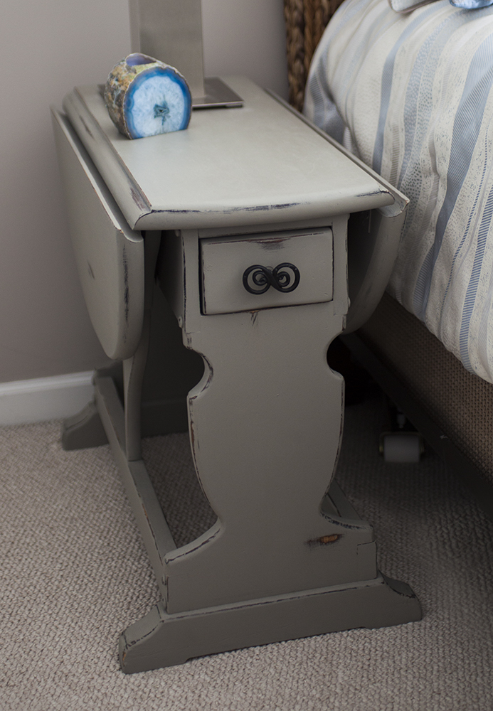 Ugly End Tables become Less ugly night stands Katie Moritz